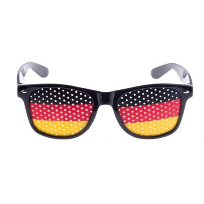 Funny Fashion Zwarte Duitsland vlag bril voor volwassenen