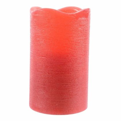 Merkloos LED sfeerlicht waskaars rood 10 cm