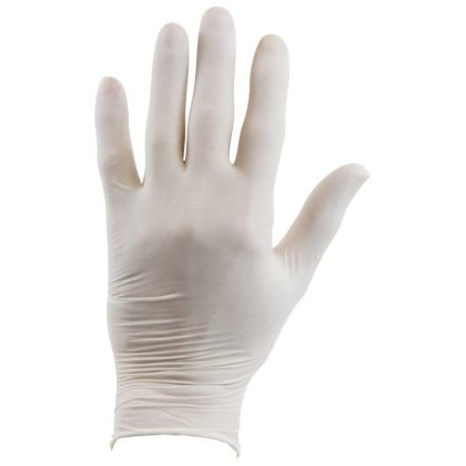 Merkloos 10x Latex wegwerphandschoenen large wit