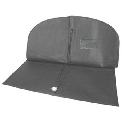 Merkloos 2x Zwarte kledinghoes 62 x 113 cm met venster