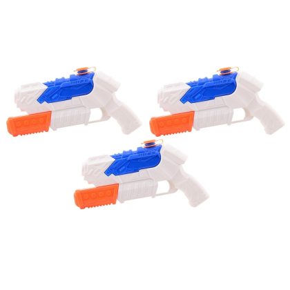 JohnToy 3x Waterpistool/waterpistolen wit/blauw 27 cm