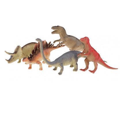 Merkloos 5x Plastic speelgoed dinosaurus figuren