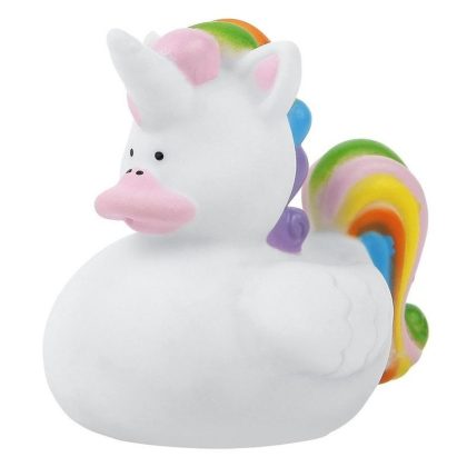 Kr?ger & Gregoriades Badeendje Eenhoorn - regenboogkleuren - rubber - 7 cm