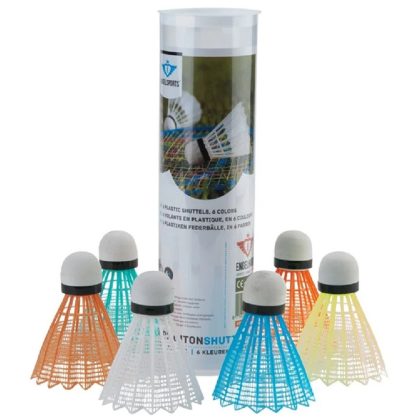 Engelhart Badminton shuttles - 6x - gekleurd - kunststof