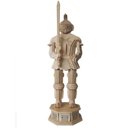 Merkloos Houten 3D puzzel ridder 23 cm