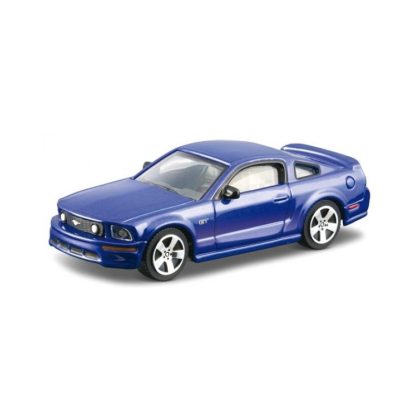 Bburago Modelauto Ford Mustang GT blauw 10 cm 1:43