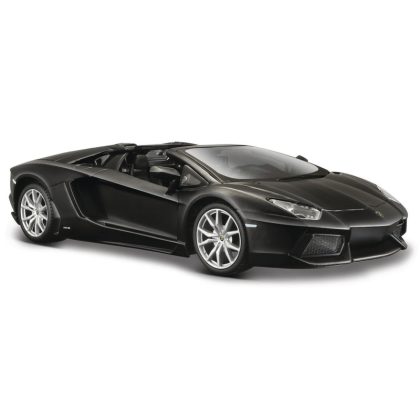 Bburago Modelauto Lamborghini Aventador matzwart 1:24