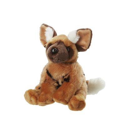 Nature Planet Pluche Afrikaanse wilde hond knuffel van 22 cm