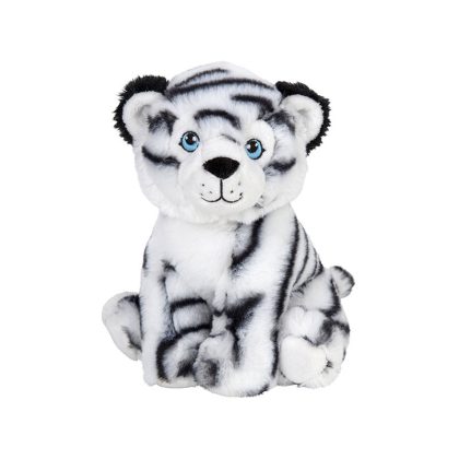 Nature Planet Pluche knuffel witte tijger van 19 cm