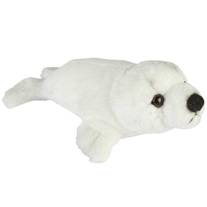 Ravensden Pluche knuffel zeehonden pup - wit - 15 cm - zeedieren