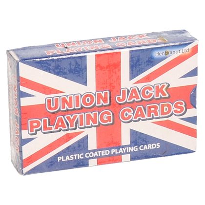 Henbrandt Speelkaarten geplastificeerd Union jack 9 x 6 cm