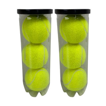 Merkloos Summer Play Tennisballen in koker - 6x stuks - geel