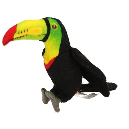Hansa Toekan knuffel vogel 15 cm