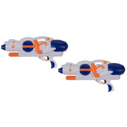 Summertime Waterpistool/waterpistolen wit/blauw 38 cm