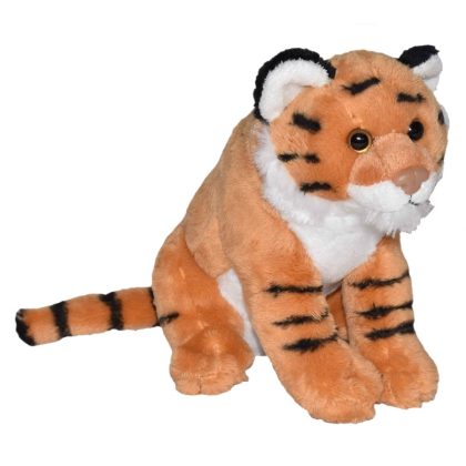 Wild Republic Tijger knuffel - pluche - geluid - 20 cm