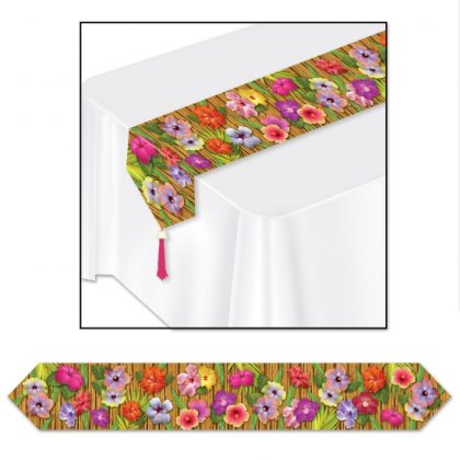 Merkloos Hawaii Luau tafelloper 28 x 180 cm