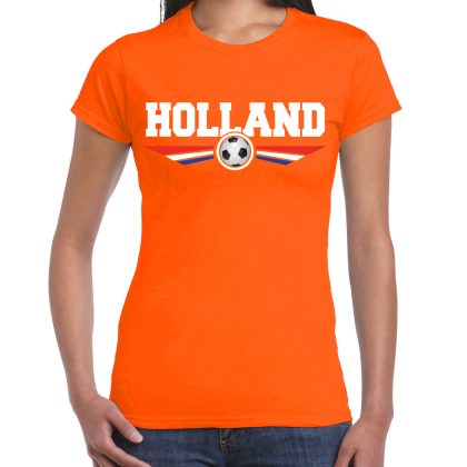 Bellatio Decorations Holland landen / voetbal t-shirt oranje dames