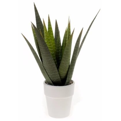 Merkloos Kantoor kunstplant Aloe Vera in pot 35 cm