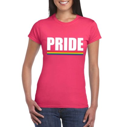 Bellatio Decorations LGBT shirt roze Pride dames