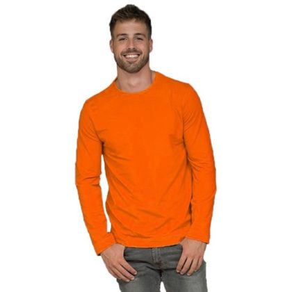 Lemon & Soda Oranje heren shirt met lange mouwen