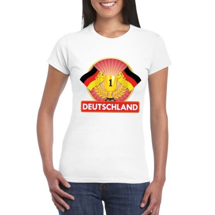 Bellatio Decorations Wit Duitsland supporter kampioen shirt dames