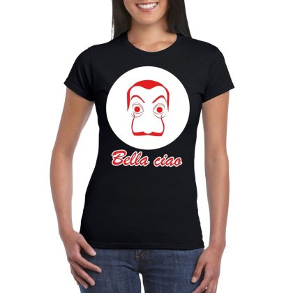 Bellatio Decorations Zwart Salvador Dali t-shirt voor dames