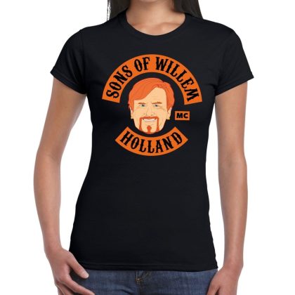 Bellatio Decorations Zwart Sons of Willem t-shirt dames