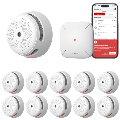 X-Sense Link+ Pro bundel - 10 Slimme rookmelders en Base Station