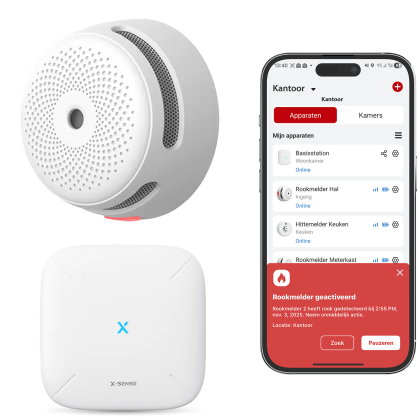 X-Sense Link+ Pro bundel - 1 Slimme rookmelder en Base Station