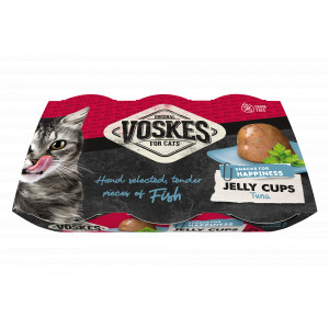 Voskes Jelly Cups tonijn kattensnack (6x25 g) 6 verpakkingen (36 x 25 g)