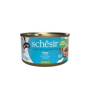 Schesir tonijn (jelly) natvoer kat (blikjes) 4 trays (48 x 85 g)