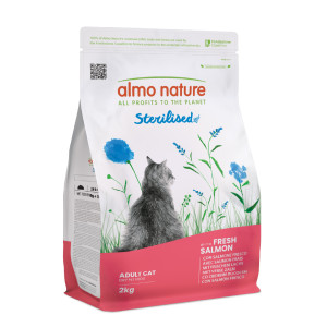 Almo Nature Sterilised zalm kattenvoer 2 x 2 kg