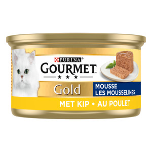 Gourmet Gold Mousse met kip kattenvoer (blik 85 g) 1 tray (24 x 85 g)