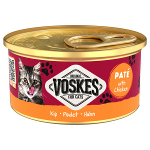 Voskes Paté met kip natvoer kat 2 trays (48 x 85 g)