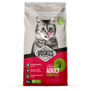 Voskes Adult Complete kip kattenvoer 2 x 2 kg