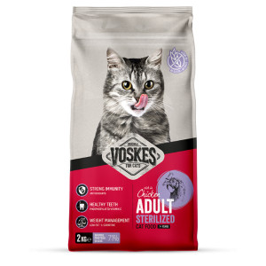 Voskes Adult Sterilized met kip kattenvoer 2 x 2 kg