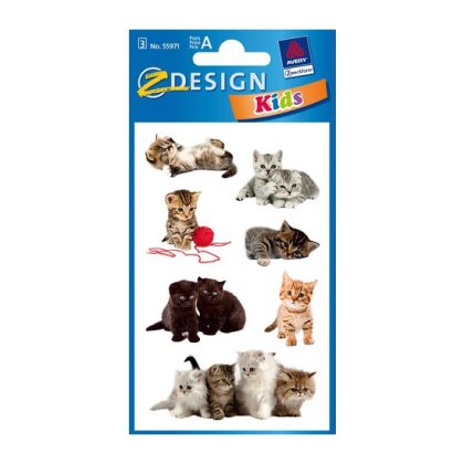 Merkloos Kitten stickers 3 vellen