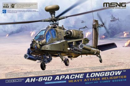 MENG-Model QS-004 Boeing AH-64D Apache Longbow Heavy Attack Helicopter Schaal 1:35