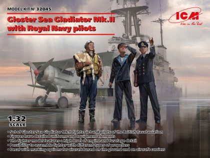 ICM 32045 Gloster Sea Gladiator Mk.II with Royal Navy pilots Bouwpakket Schaal 1:32