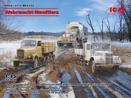 ICM DS3522 Wehrmacht Maultiers Bouwpakket Schaal 1:35