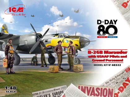 ICM 48322 B-26B Marauder with USAAF Pilots and Ground Personnel Bouwpakket Schaal 1:48