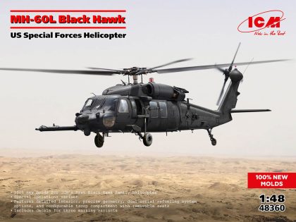 ICM 48360 MH-60L Black Hawk, US Special Forces Helicopter (100% new molds) Bouwpakket Schaal 1:48