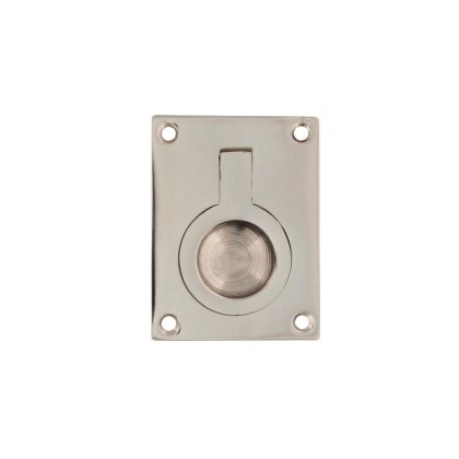 Intersteel Luikring rechthoekig 50x39mm - nikkel glans