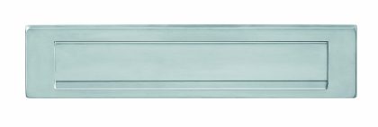 Intersteel briefplaat 340x75mm met klep/regenrand - RVS