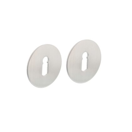 Intersteel rozetten met sleutelgat zelfklevend plat 55x2mm - RVS