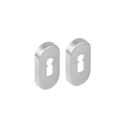 Intersteel rozetten ovaal met sleutelgat verdekt 65x30x10mm - RVS