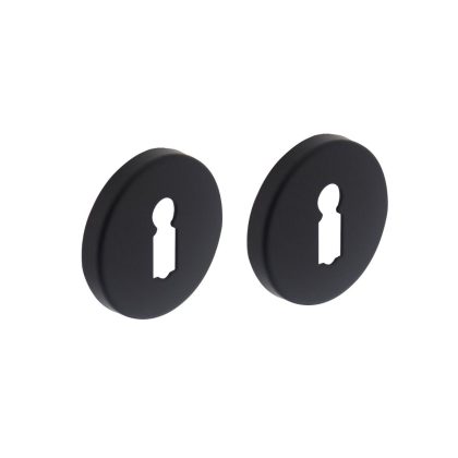 Intersteel rozetten met sleutelgat verdekt 49x7mm - mat zwart
