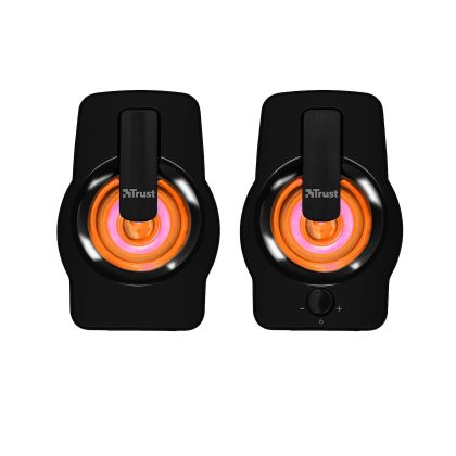 Trust Gemi Met RGB LED verlichte 2.0-luidsprekerset PC speaker Zwart