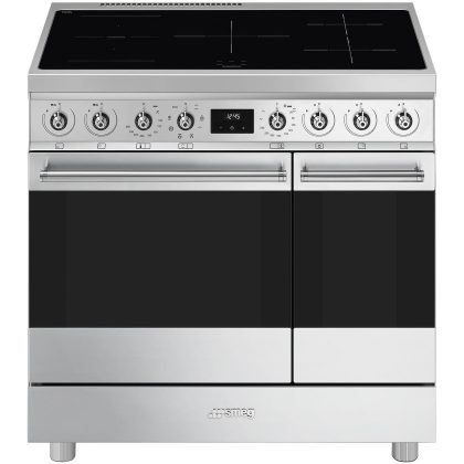 Smeg C92IMX2 Inductie fornuis Grijs