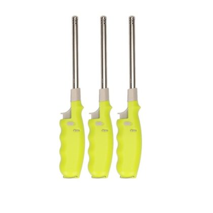 Merkloos 3x Barbecue aanstekers lime groen 25,5 cm